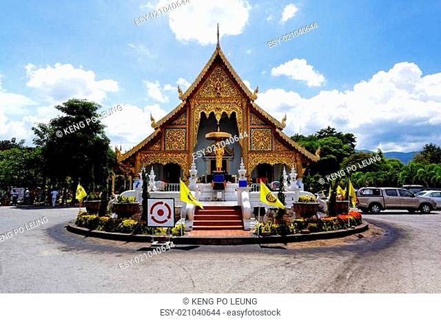 Old wooden church of Wat Lok Molee Chiang mai Thailand