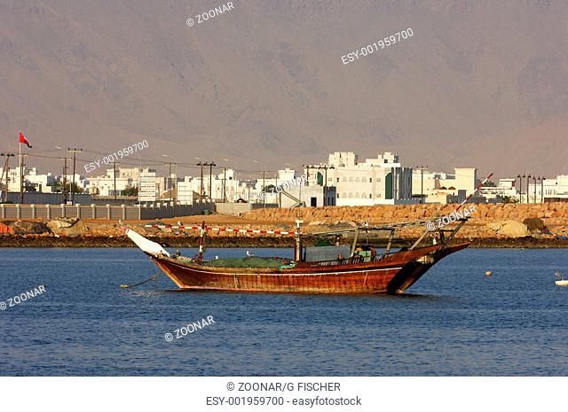Traditional Arabian fishing boat, Sur, Oman