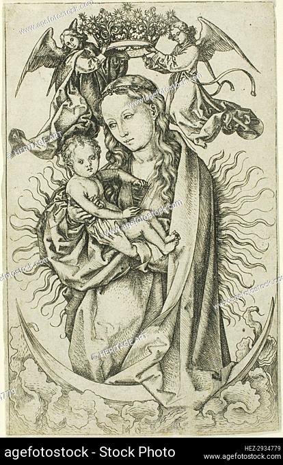 The Madonna on the Crescent Crowned by Two Angels, 1470–75. Creator: Martin Schongauer