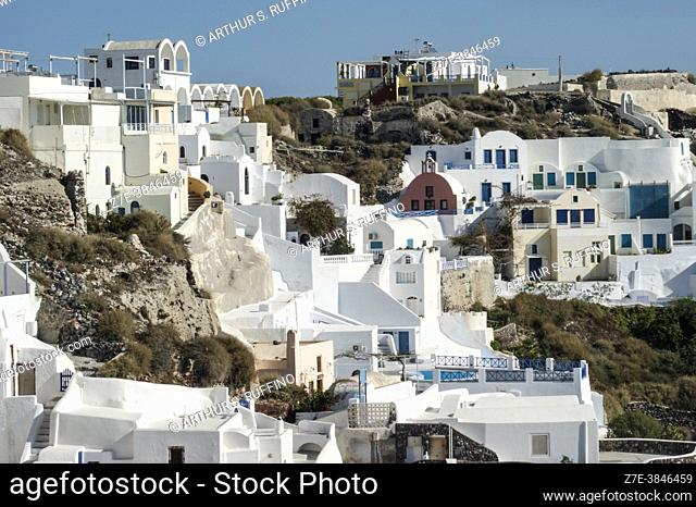 The architecture of Oia Santorini, Greece, Europe