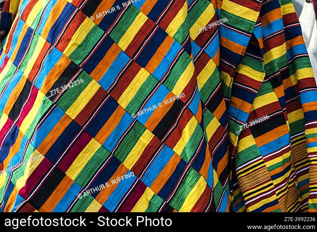Shopping for fabrics. Lomé, Togo, West Africa
