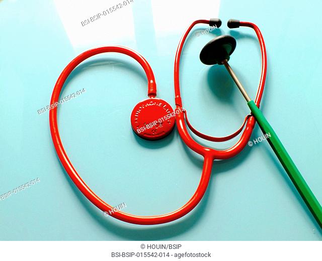 Stethoscope and reflex hammer