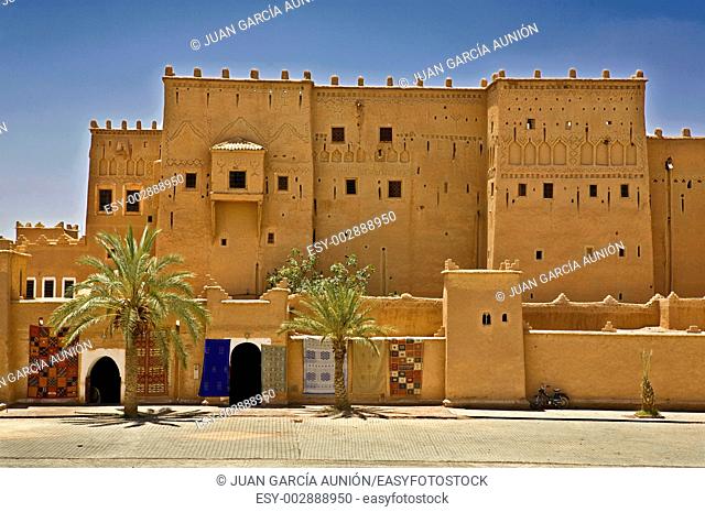 Main entrance of casbah in Ouarzazate
