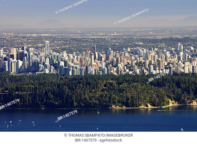 Vancouver with Lions Gate Bridge and Stanley Park, Canada