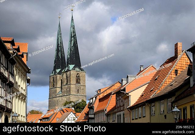 Nikolaikirche, st. nikolaikirche, Quedlinburg, harz, sachsen-anhalt, kirche, st. architektur, stadt, sankt nikolaikirche, altstadt, fachwerk, fachwerkhaus