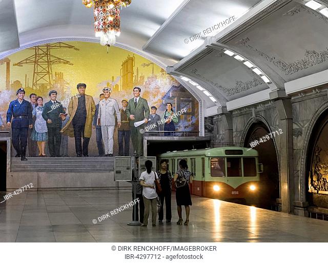 Metro Station, subway station in Pyongyang, North Korea