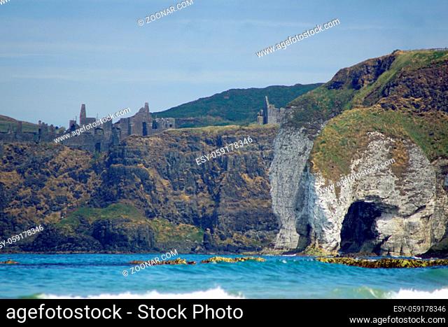 The beach is just off the Causeway Coastal Route and has a stunning natural coastal location with the white rock limestone cliffs stretching from Curran Beach...