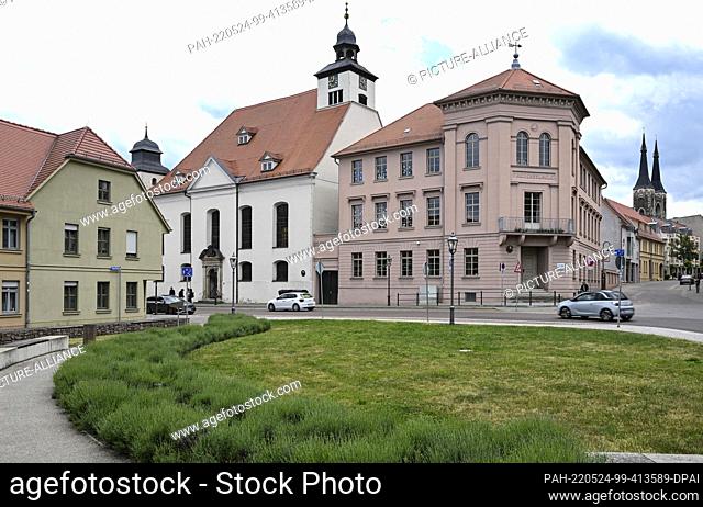 24 May 2022, Saxony-Anhalt, Köthen: View of the Protestant Church of St. Agnus in Köthen. The church's altar, which is of great artistic and historical value