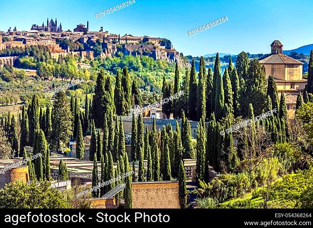View of the city of Orvieto in the province of Terni in Umbria Italy