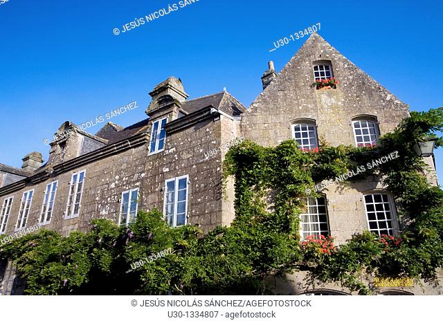 Typical house in the small town of Locronan, in the Finistere department  Brittany  France