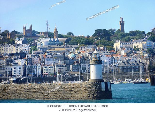 British Crown dependency, Guernsey island, St Peter Port