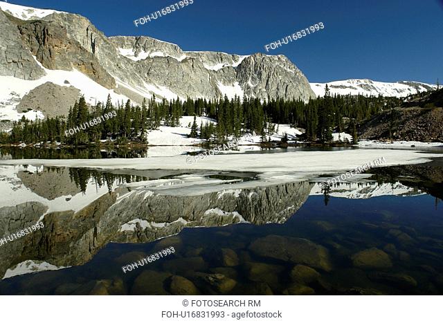 Medicine Bow National Forest, WY, Wyoming, Snowy Range Scenic Byway, Alpine Lake, Lake Marie