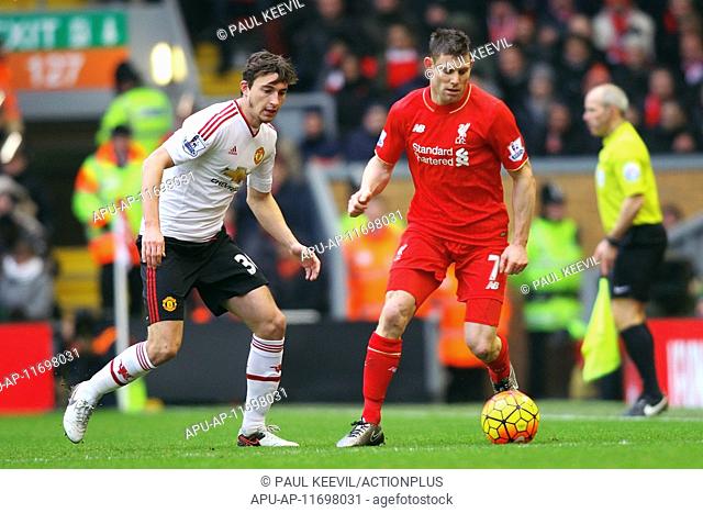 2016 Barclays Premier League Liverpool v Manchester United Jan 17th. 17.01.2016. Anfield, Liverpool, England. Barclays Premier League