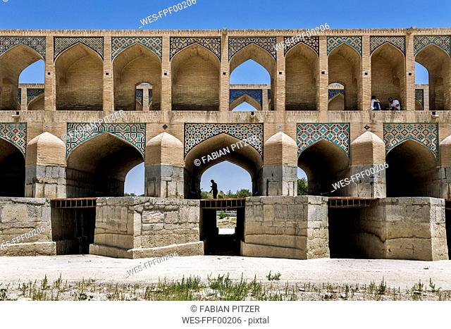 Iran, Isfahan Province, Isfahan, Si-o-se Pol Bridge