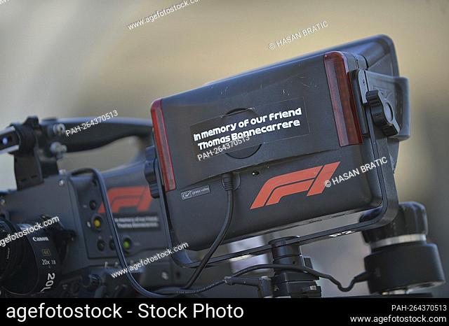 13.11.2021, Autodromo Jose Carlos Pace, Interlagos, FORMULA 1 HEINEKEN GRANDE PREMIO DO BRASIL 2021, in the picture Formula 1 camera with a dedication for the...