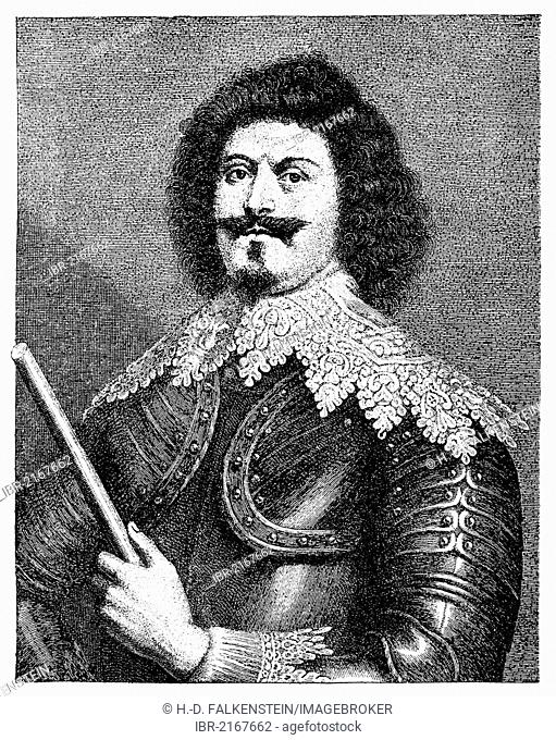 Prince Octavio Piccolomini or Ottavio Piccolomini, Duke of Amalfi, 1599 - 1656 was a general of Wallenstein in the Thirty Years' War and the commander of his...