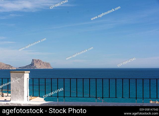 A balcony to the Mediterranean sea in the beautiful town of Altea, Spain