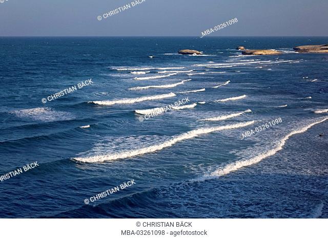 Italy, Sardinia, West coast, S'Archittu, coast, sea, waves