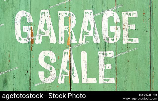 Wooden retro sign - Garage sale
