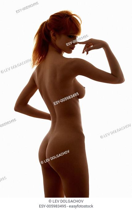Classical silhouette female nudity image