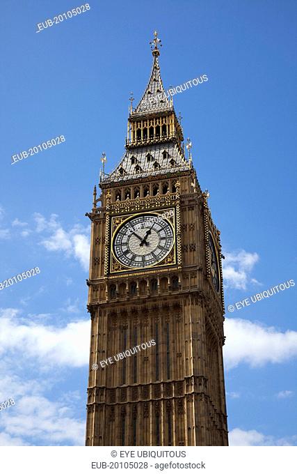 Westminster Houses of Parliament Clock Tower better known as Big Ben