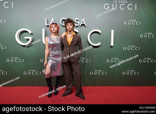 Dora Postigo attends 'House of Gucci' Premiere at Callao Cinema on November 23, 2021 in Madrid, Spain