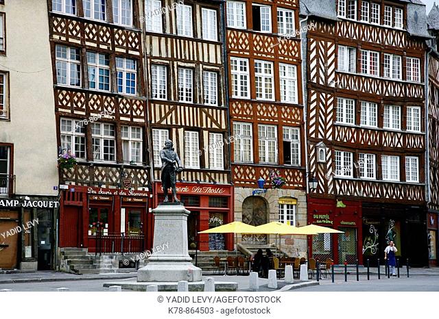 Place du Champ Jacquet in Rennes, Brittany, France