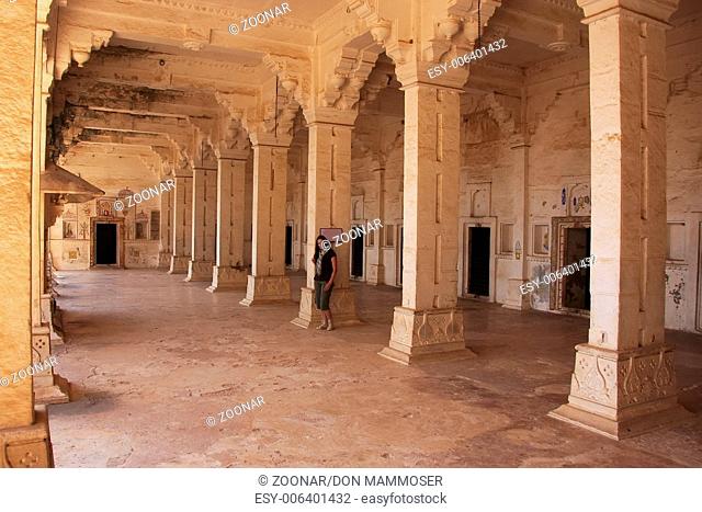 Interior of Bundi Palace, Rajasthan, India