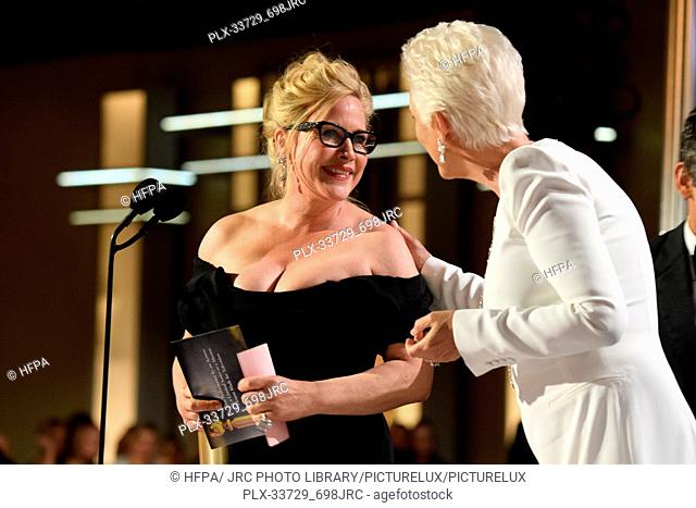Patricia Arquette accepts the Golden Globe Award for BEST PERFORMANCE BY AN ACTRESS IN A LIMITED SERIES OR A MOTION PICTURE MADE FOR TELEVISION for her role in...