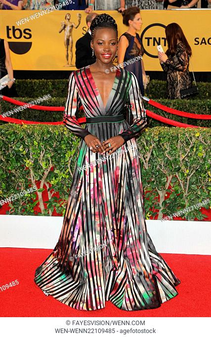 21st Annual Screen Actors Guild Awards at The Shrine Auditorium - Arrivals Featuring: Lupita Nyong'o Where: Los Angeles, California