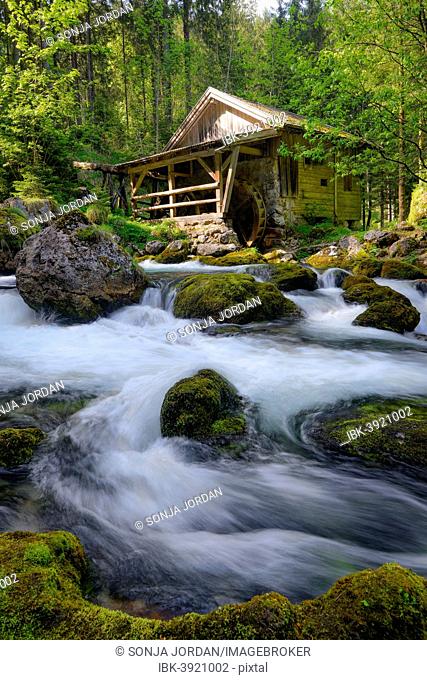 HIstoric mill near Golling Waterfall, Golling, Tennengau, Salzburg, Austria