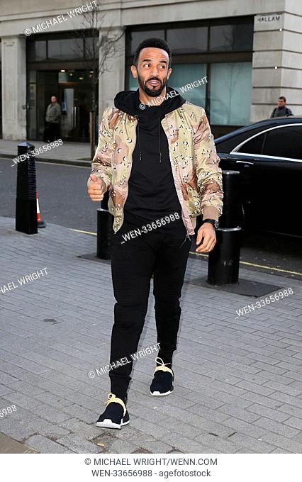Craig David seen arriving at Radio 1 before his performance on The Live Lounge Featuring: Craig David Where: London, United Kingdom When: 30 Jan 2018 Credit:...