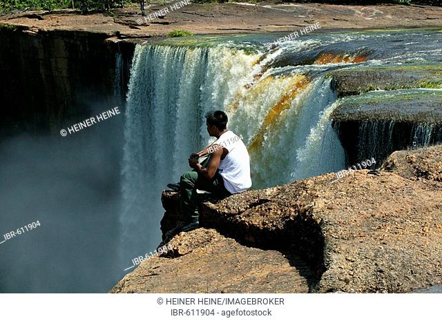 Visitor, Kaieteur Waterfalls, Guyana, South America