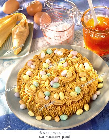 Easter moka cake