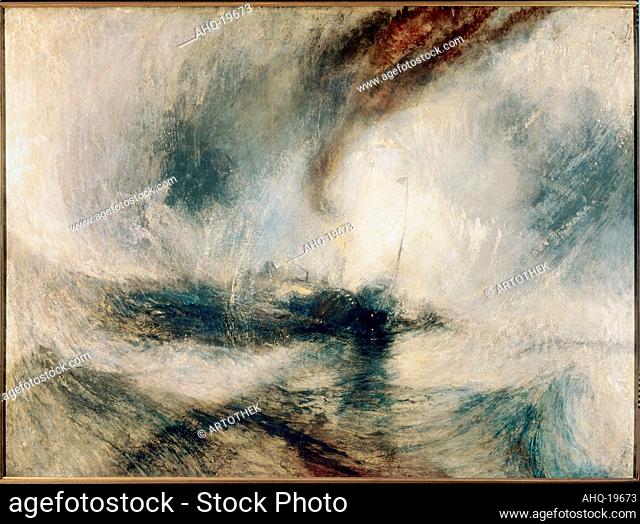 Künstler: Turner, Joseph Mallord William, 1775-1851 Titel: Schneesturm über dem Meer. 1842 Technik: Öl auf Leinwand Maße: 91, 4 x 121, 9 cm Standort: London