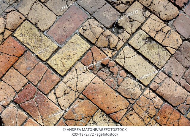 Floor tiles inside Castle Odescalchi Bracciano Italy