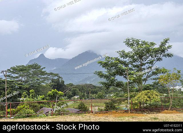 Scene of mountain in Singkawang, West Kalimantan, Indonesia, Borneo  Singkawang is a town in West Kalimantan, Indonesia, located on the island of Borneo