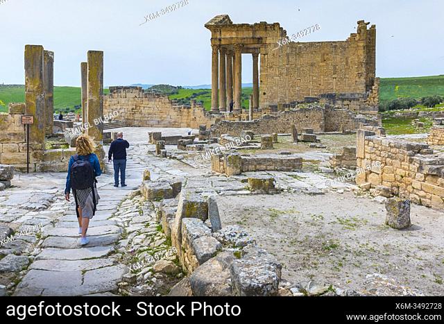 Dougga Roman city ruins. Tunisia