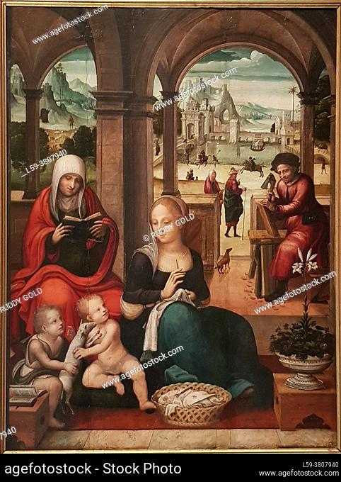 Miguel Esteve. Valencia between 1510 - 1528, Spain. Holy Family. Oil on wood