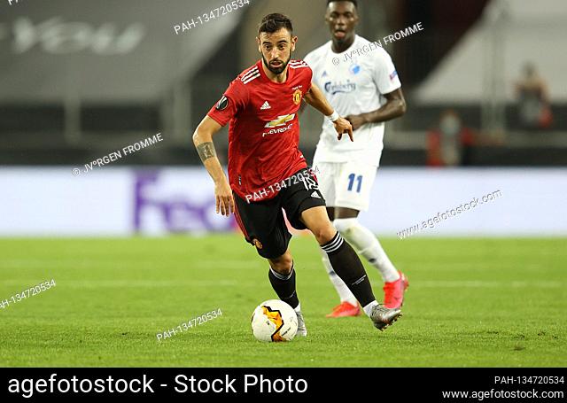 Bruno Fernandes, individual action, Manu Sport: Soccer: EL, Europa League, season 19/20, quarter finals, 10.08.2020 Manchester United - FC Copenhagen Photo:...