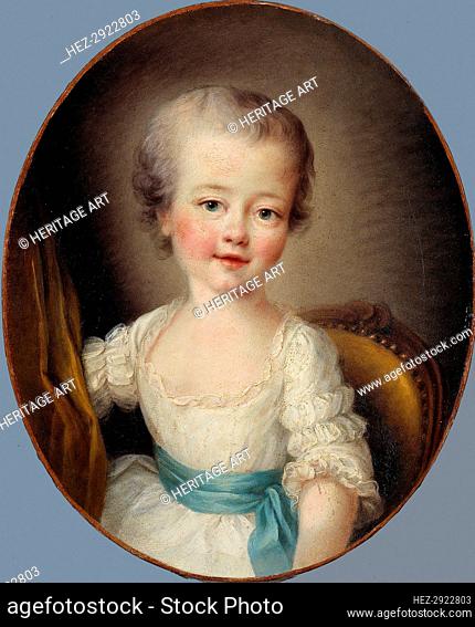 Portrait de petite fille en robe blanche, dite Alexandrine Lenormant d'Etiolles. Creator: Francois Hubert Drouais
