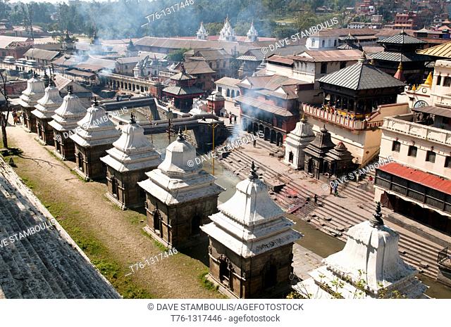view of the Hindu temple of Pashupatinath in Kathmandu, Nepal
