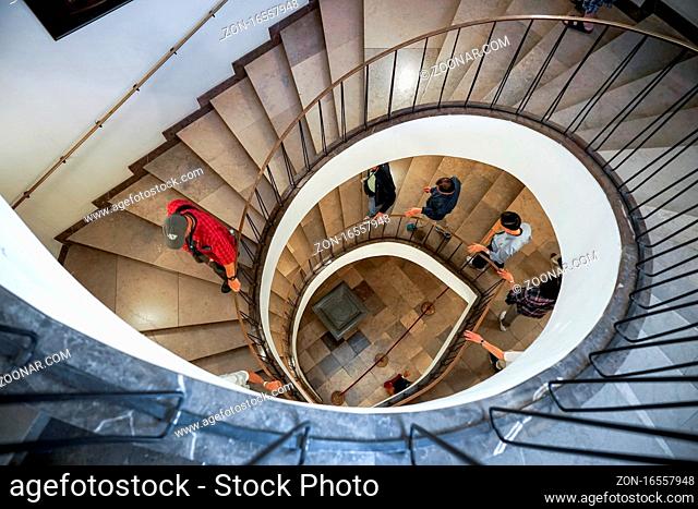Spiral Staircase at the Wilanow Palace in Warsaw