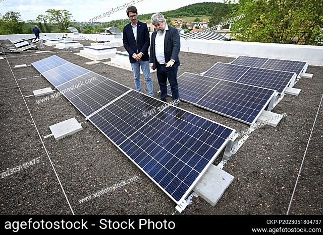 The Botanical Garden of Prague opens new photovoltaic plant on the roof in Prague, Czech Republic, May 18, 2023. Pictured Bohumil Cerny