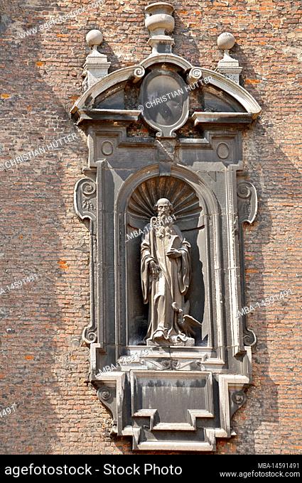 Statue at Saint Bavo Cathedral, Ghent, East Flanders, Flanders, Belgium