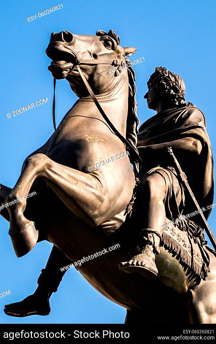 Equestrian statue of Louis XIV place des victoires in Paris, France