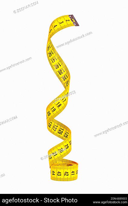 The measuring tape isolated on white background