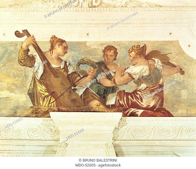 The Harmony, by Caliari Paolo know as Veronese, 1560 - 1562, 16th Century, fresco. Italy; Veneto; Treviso; Maser; Villa Barbaro - Volpi; Stanza dell'Amore...