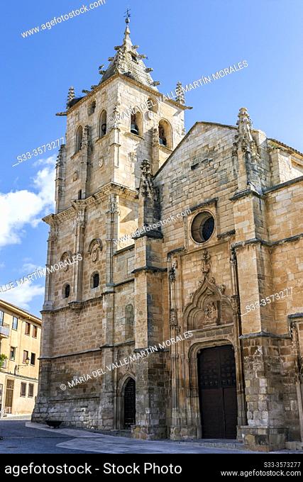 Sta. Maria Magdalena church in Torrelaguna on a sunny day. Madrid. Spain. Europe