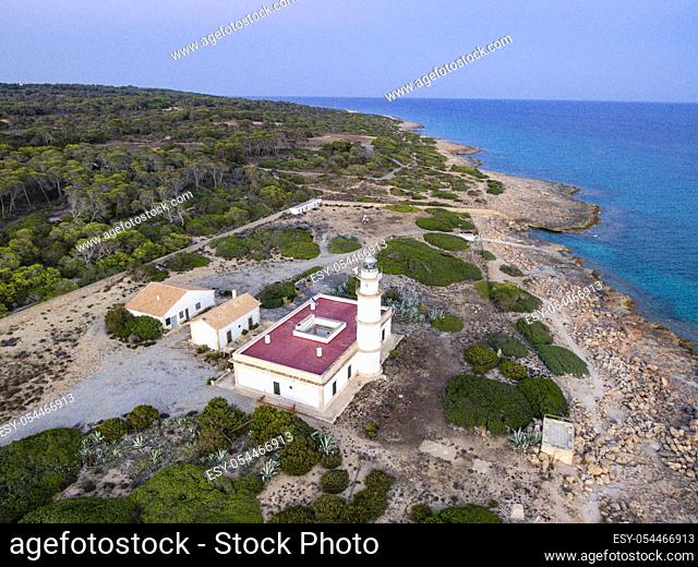 faro de Cap Salines, estacion de investigacion costanera, IMEDEA, Mallorca, balearic islands, spain, europe